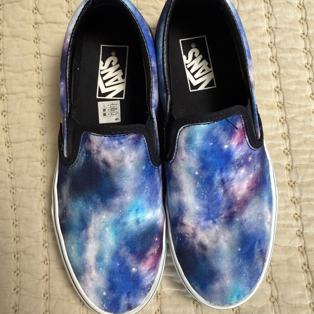 Vans Galaxy Slip-On Sneakers | Women’s 7 | Cosmic Print | Minimal Wear